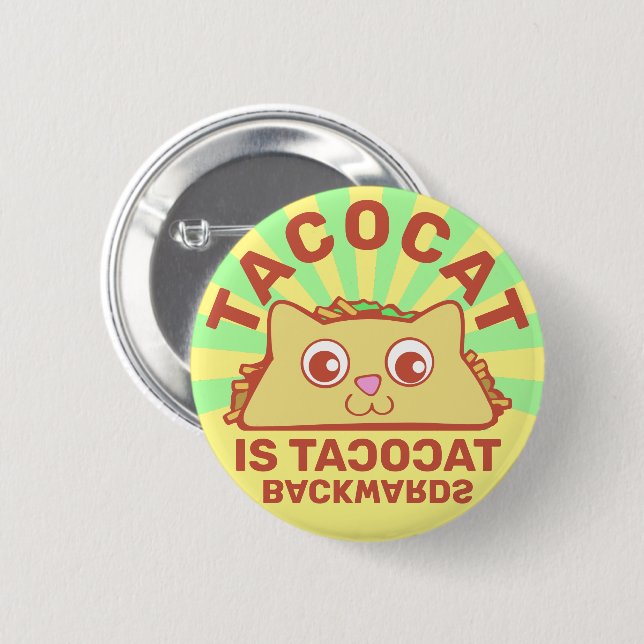 Macaron Rond 5 Cm Bouton Pinback du carnaval rétro Tacocat (Devant & derrière)