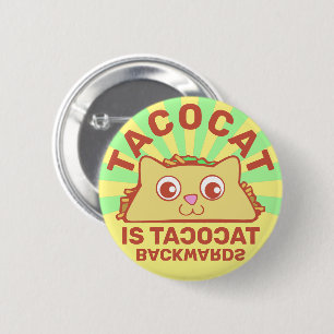 Macaron Rond 5 Cm Bouton Pinback du carnaval rétro Tacocat