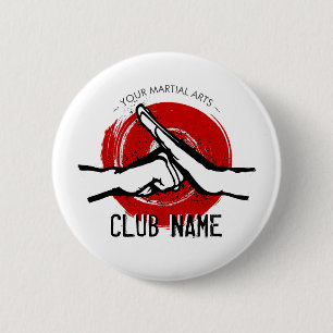 Macaron Rond 5 Cm Bouton Pinback du Club des Arts Martiaux