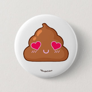 Macaron Rond 5 Cm Bouton Pinback pour les yeux de coeur mignon
