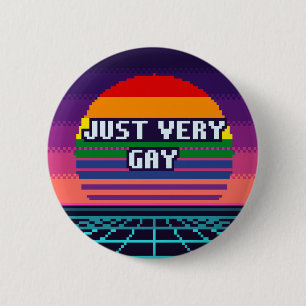 Macaron Rond 5 Cm Bouton Pixel Just Very Gay Pride