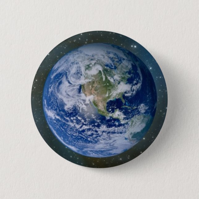 Macaron Rond 5 Cm Bouton PLANET EARTH (Devant)