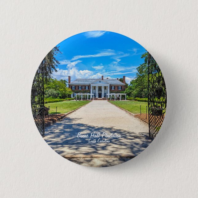 Macaron Rond 5 Cm Bouton Plantation Boone Hall (Devant)
