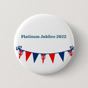 Macaron Rond 5 Cm Bouton Platinum Jubilee 2022