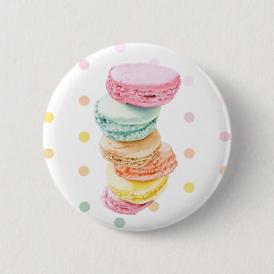 Macaron Rond 5 Cm Bouton points Macarons