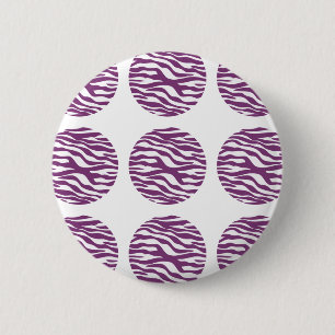 Macaron Rond 5 Cm Bouton Pois d'impression Zebra