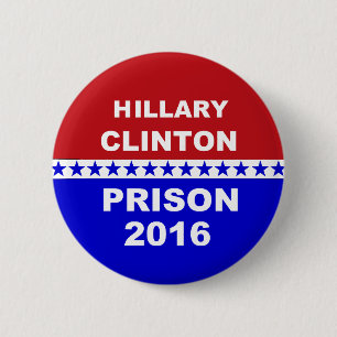 Macaron Rond 5 Cm Bouton populaire de Hillary de la prison 2016 de