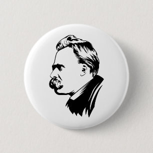 Macaron Rond 5 Cm Bouton Portrait Frederich Nietzsche