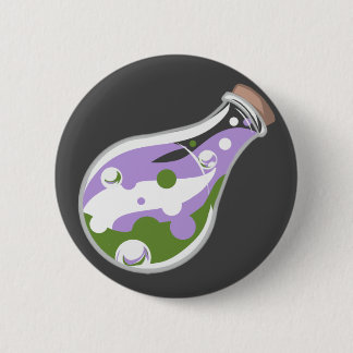Macaron Rond 5 Cm Bouton Potion Genderqueer Pride