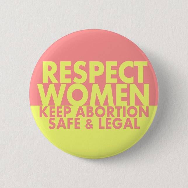 Macaron Rond 5 Cm Bouton pour l'avortement et l'euthanasie de femmes (Devant)