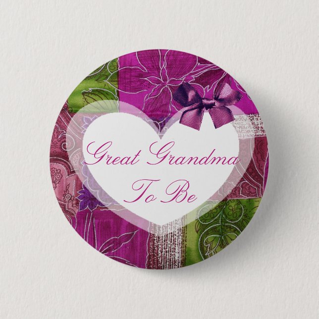 Macaron Rond 5 Cm Bouton pourpre de baby shower d'édredon de grande (Devant)