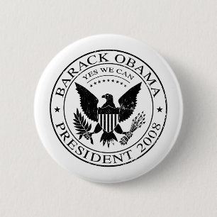 Macaron Rond 5 Cm Bouton présidentiel du joint 2008 de Barack Obama