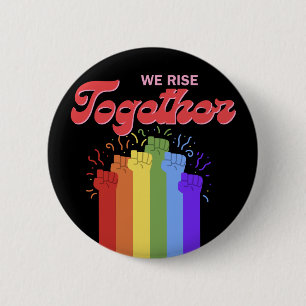 Macaron Rond 5 Cm Bouton Pride