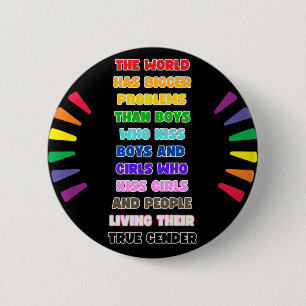 Macaron Rond 5 Cm Bouton Pride
