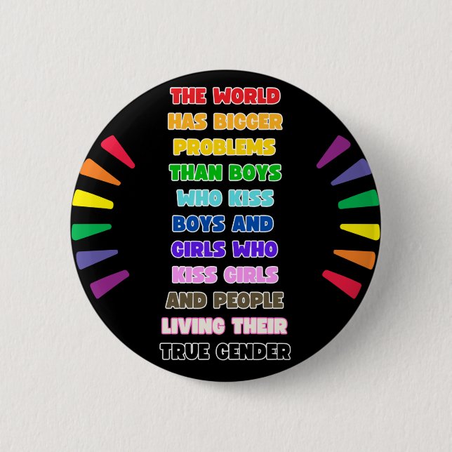 Macaron Rond 5 Cm Bouton Pride (Devant)