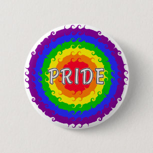 Macaron Rond 5 Cm Bouton Pride