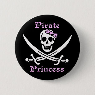 Macaron Rond 5 Cm Bouton princesse pirate
