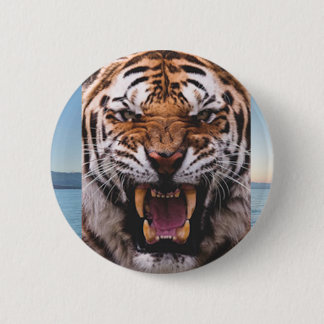 Macaron Rond 5 Cm Bouton principal de tigre