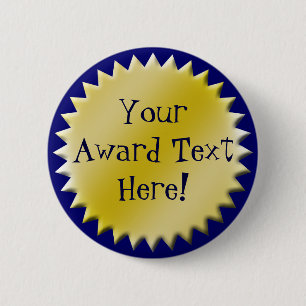 Macaron Rond 5 Cm Bouton Prix d'excellence personnalisé