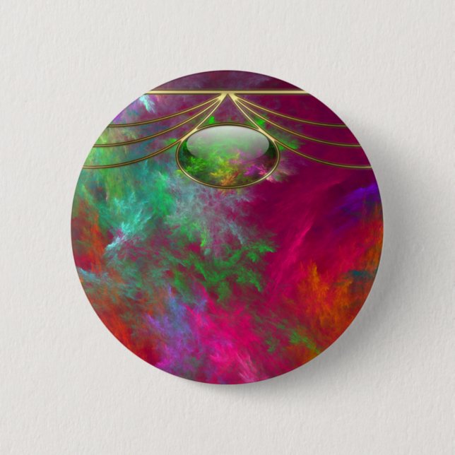 Macaron Rond 5 Cm Bouton Profondeur de corail (Devant)