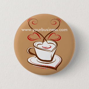 Macaron Rond 5 Cm Bouton publicitaire pour l'entreprise de café