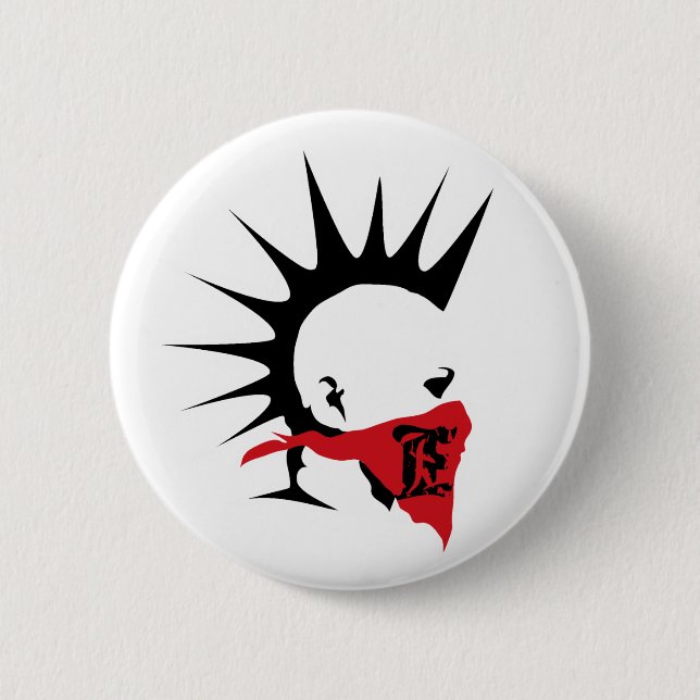 Macaron Rond 5 Cm Bouton punk extrême de logo (Devant)