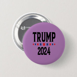 Macaron Rond 5 Cm Bouton Purple Trump 2024