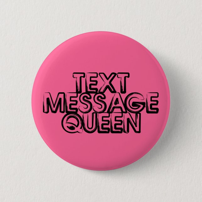 Macaron Rond 5 Cm Bouton Queen Message (Devant)