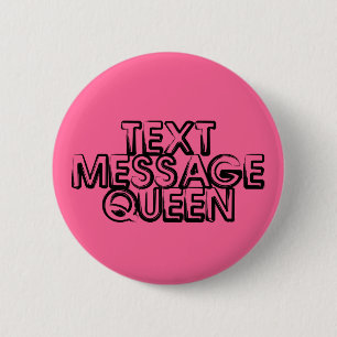 Macaron Rond 5 Cm Bouton Queen Message