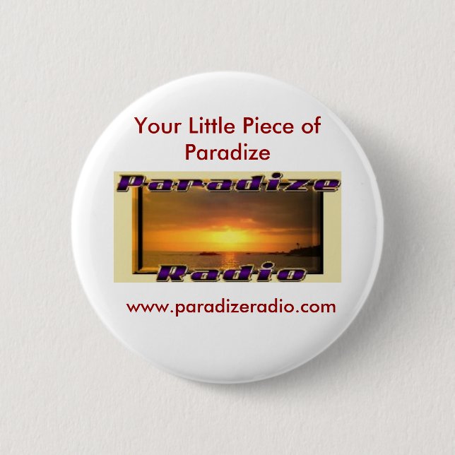 Macaron Rond 5 Cm Bouton radio de Paradize (Devant)