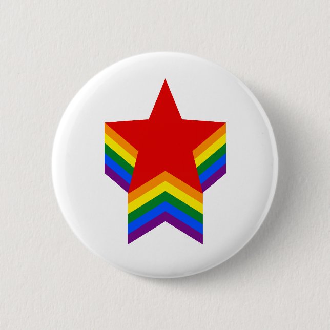 Macaron Rond 5 Cm Bouton Rainbow pride (Devant)