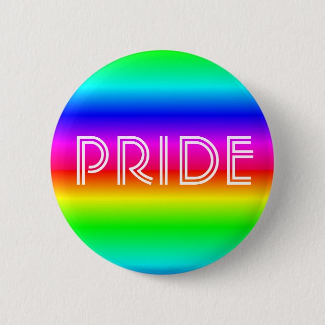 Macaron Rond 5 Cm Bouton Rainbow Pride LGBTQIA (Devant)