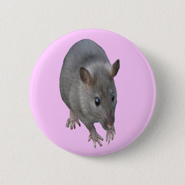 Macaron Rond 5 Cm Bouton Rat (Devant)