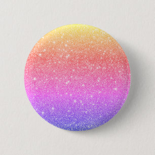 Macaron Rond 5 Cm Bouton reflet Parties scintillant arc-en-ciel mode
