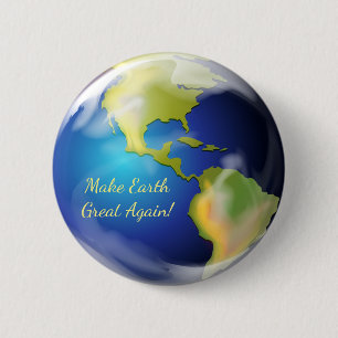 Macaron Rond 5 Cm Bouton Rendre la Terre grande