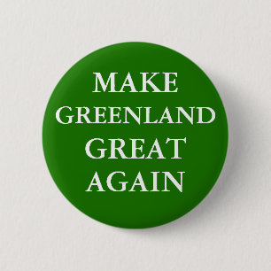 Macaron Rond 5 Cm Bouton "RENDRE LE GROENLAND GRAND ENCORE"