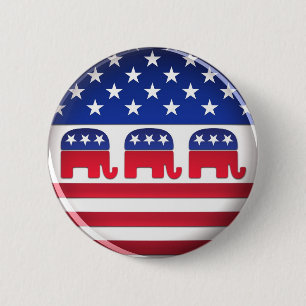 Macaron Rond 5 Cm Bouton républicain de vote - bouton