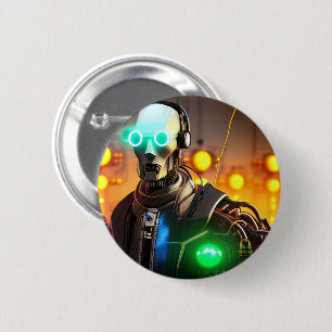 Macaron Rond 5 Cm Bouton Robot 2