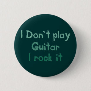 Macaron Rond 5 Cm Bouton Rock de guitare
