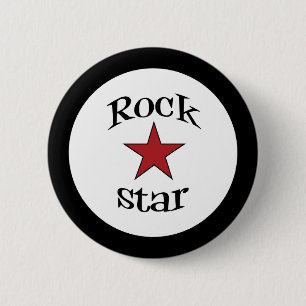 Macaron Rond 5 Cm Bouton Rock Star