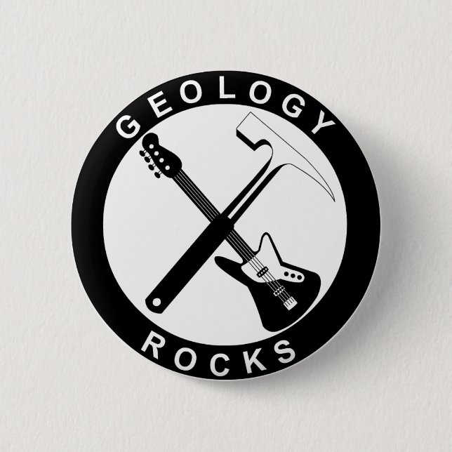 Macaron Rond 5 Cm Bouton Rocks de géologie L (Devant)