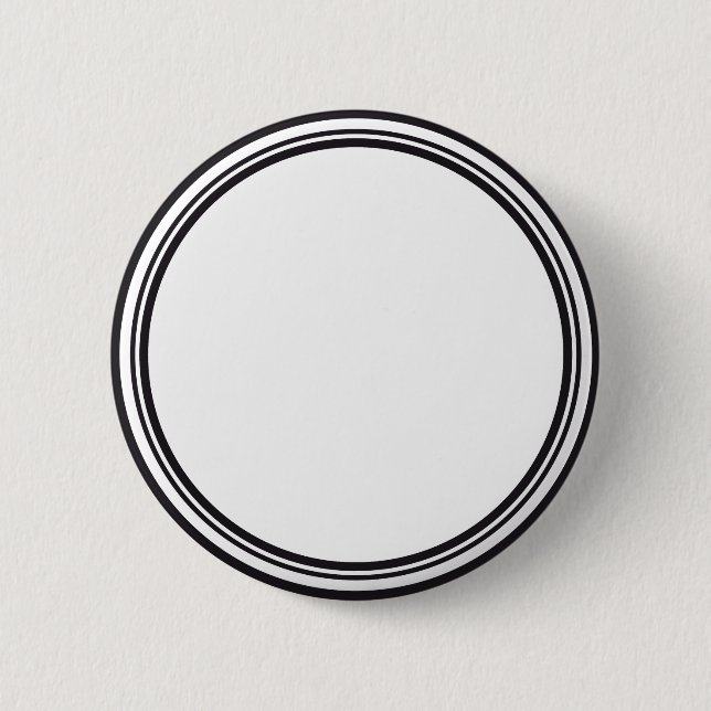 Macaron Rond 5 Cm BOUTON ROND blanc & noir + votre texte (Devant)