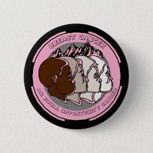 Macaron Rond 5 Cm Bouton rond - conscience de cancer du sein