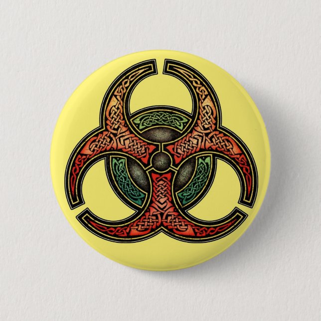 Macaron Rond 5 Cm Bouton rond de Biohazard celtique (Devant)