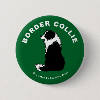 Macaron Rond 5 Cm Bouton rond de border collie