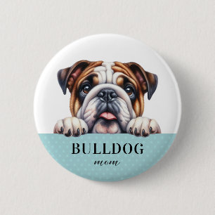 Macaron Rond 5 Cm Bouton rond de Bulldog anglais