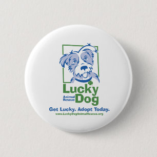 Macaron Rond 5 Cm Bouton rond de chien chanceux