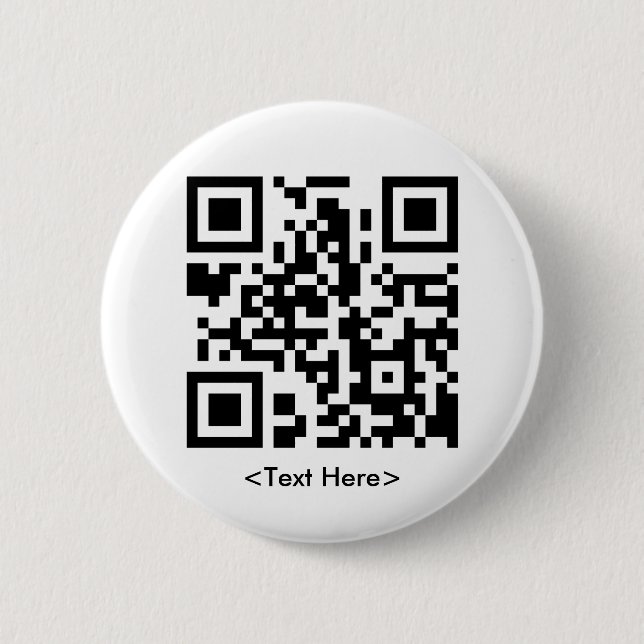Macaron Rond 5 Cm Bouton rond de code de QR (Devant)
