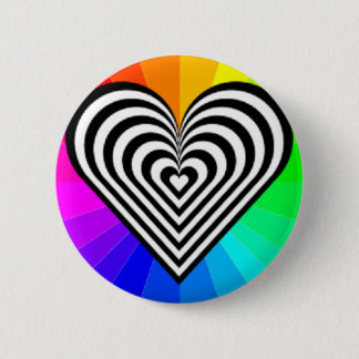 Macaron Rond 5 Cm Bouton rond de coeur
