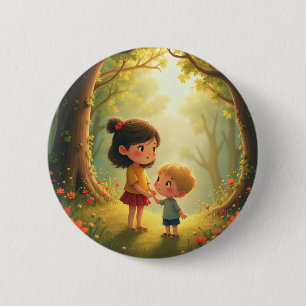Macaron Rond 5 Cm Bouton rond de conte fée
